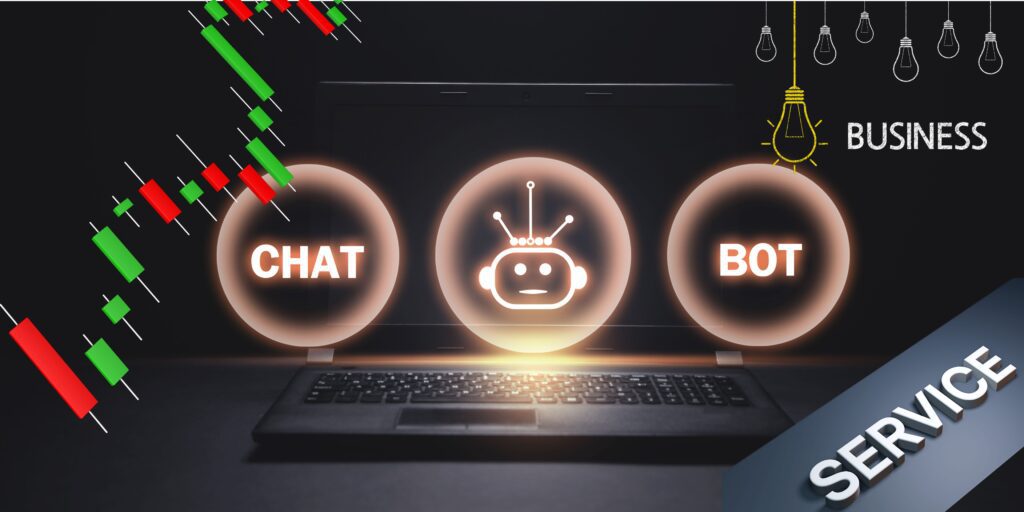 Chatbot interacting with a customer in a business setting